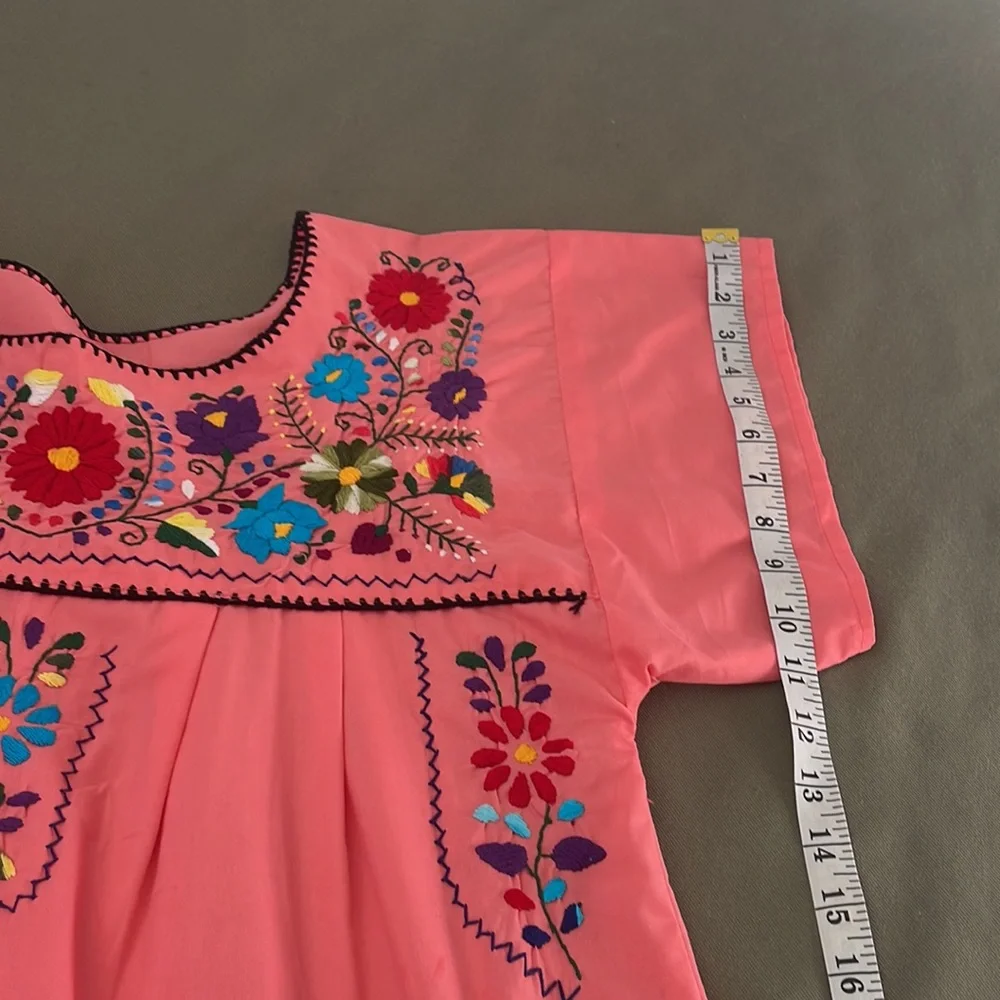 Multi color Hand embroidered  Womens DRESS  size MEDIUM - Picture 15 of 16
